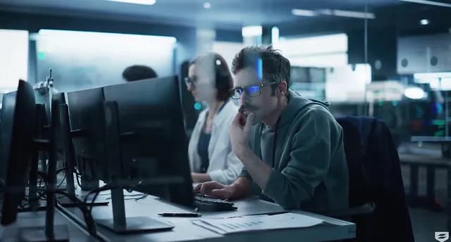 Imagem oficial de divulgação do Sophos MDR com profissionais diante de monitores em uma sala de operações